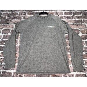 Firm Grip Performance Hoodie Men L Large Gray Long Sleeve Athletic Shirt Hooded